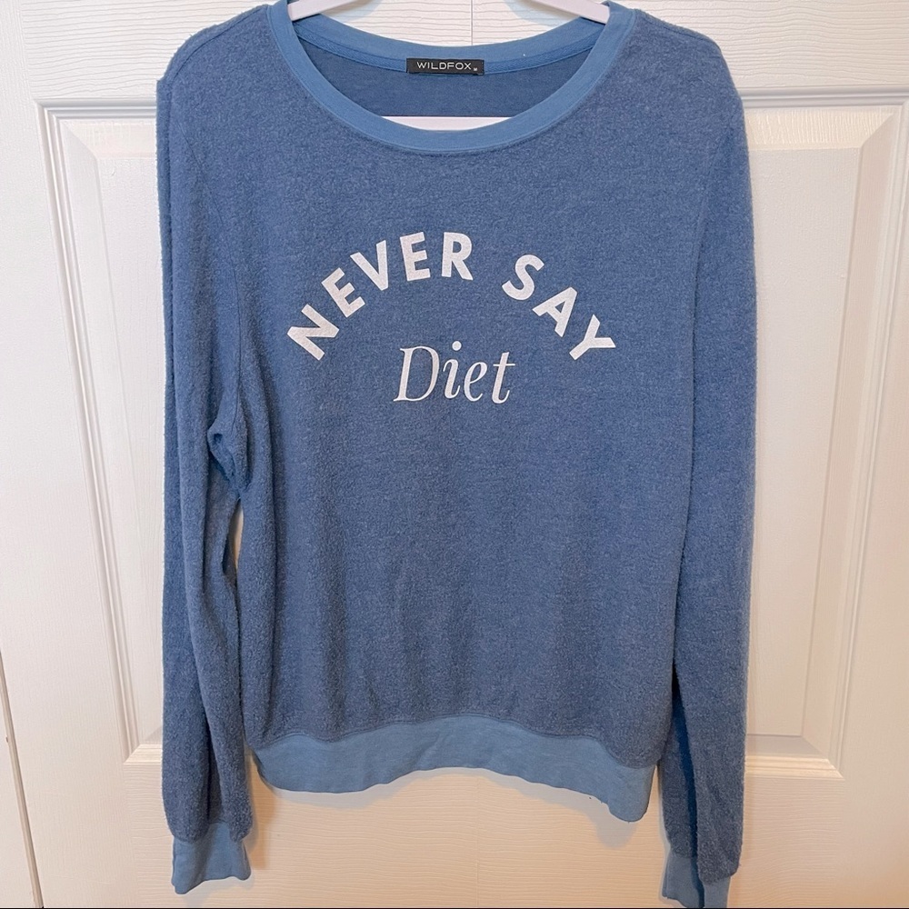 Wildfox Never Say Diet Jumper Sz M